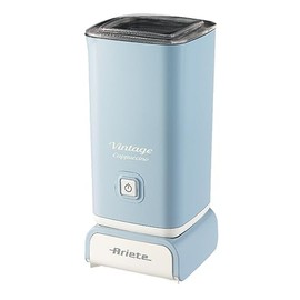 Ariete Vintage Cappucino 2878, Retro Elektrischer Milchaufschäumer im Retro-Stil für Cappuccino & Heiße Schokolade, Milchschaum für Cappuccino in 2 Minuten, 250ml Fassungsvermögen, 500W, Blau