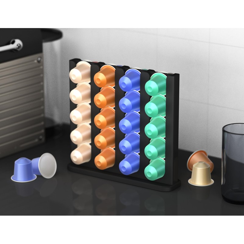 NewGround Designs Capsule Holder for Nespresso Capsules (40 Capsules) -