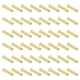 PATIKIL Brass Compression Insert, 75 Pcs 5mm OD x 3mm ID Tube Insert Tube Support Compression Fitting Assortment Kit for Water Oil Air Pipe