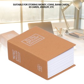 Mini Safe Box with Lock and Keys, Simulation Book for Security, Money Jewelry Box for Home Office (mini yellow)