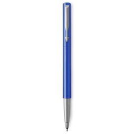 Parker Vector Rollerball Pen | Blue with Chrome Trim | Medium Point Blue Ink | Gift Box