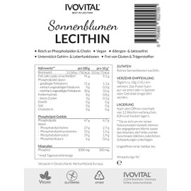 Sunflower Lecithin Powder, IVOVITAL® (Allergy-Free and GMO-Free) (1200 g)