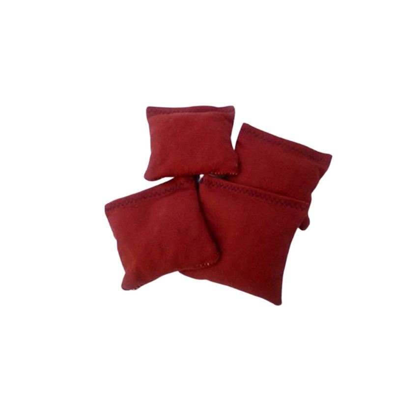 EmbroideryByZevotek 2" Maroon Set of 4 mini Replacement Cornhole Bags