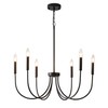 BAVGARI Black Chandelier Light Fixture,Black Dining Room Light Fixture,Black Farmhouse