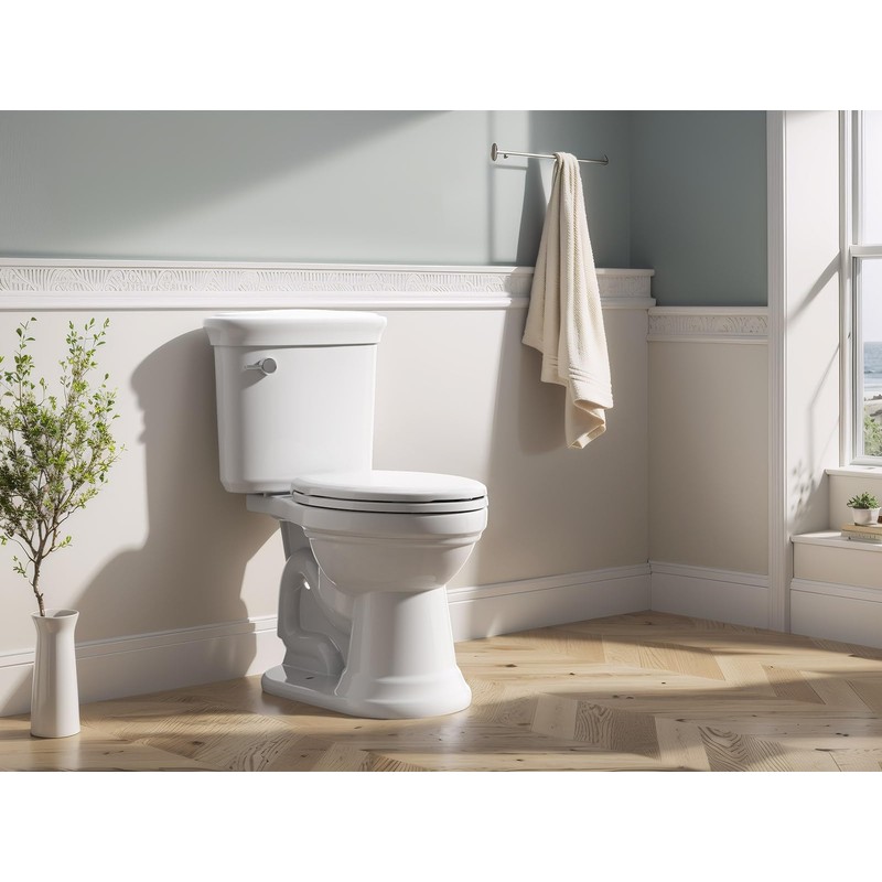 R&T Toilet Seat Round B1099, Heavy-Duty up to 440 lbs,