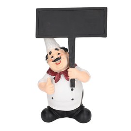 8.1 x 5.1 x 2.8 inches Chef Figures, American Country Chef Resin Functional Ornament, Chef Statue with Chef Chalkboard, Suitable for Decoration in Homes, Kitchens, Bistros, Bakeries, Restaurants