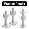 10 White Toilet Seat Screws, Stainless Steel and PP Material,