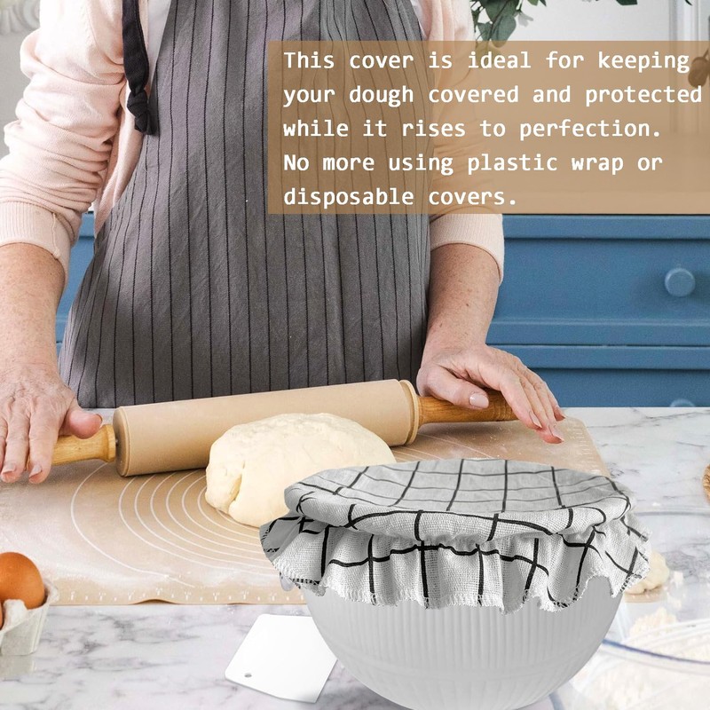 NEOHANA Beeswax Bread Bags for Homemade Bread and Bowl Cover