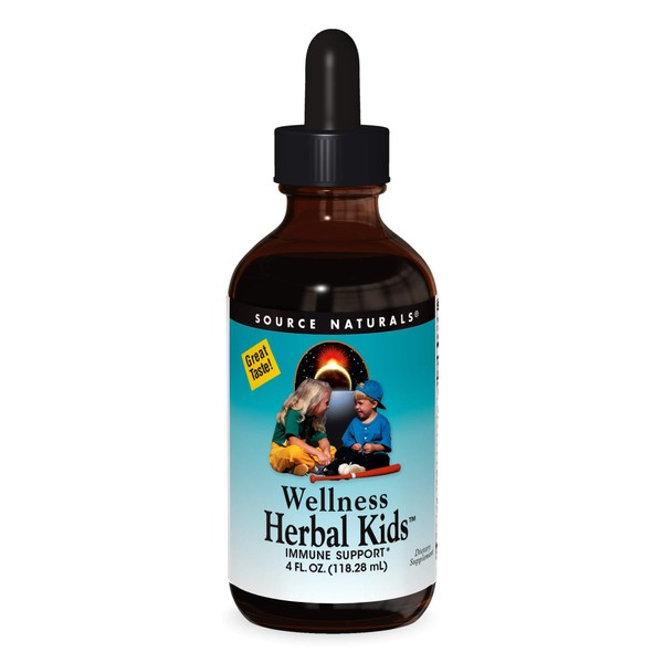 Source Naturals Wellness Herbal Kids Liquid Formula - for Immune System Support - 4 Fluid oz