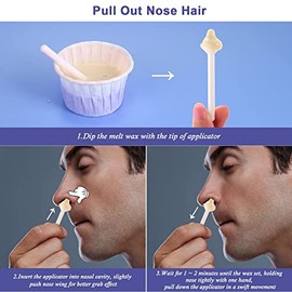 Kit de cera para nariz para hombres y mujeres, cera de depilación nasal para Charmonic (50 gramos / 10 veces de uso)