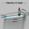 SFGSOWOR Glass Shelf for Bathroom Wall Sheves 20 inches Rectangular