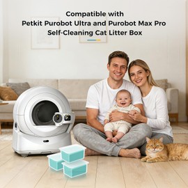N60 Odor Eliminator for Petkit Purobot Ultra and Purobot Max Pro Self-Cleaning Cat Litter Box, 3 Pack Cat Litter Odor Eliminator N60