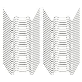 50pcs W Clips for Greenhouse Glass Fitting Clips,Stainless Steel Greenhouse W Glazing Clips,Greenhouse Glass Support Clip Retaining Clips Spring Window Clips,Polycarbonate Greenhouse Clips for Glass