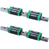 HGR 선형 레일 가이드 2PCS HGR15 HGR15-7.87인치(200mm) 슬라이드 4PCS HGH15CA