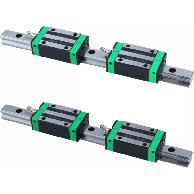 HGR 선형 레일 가이드 2PCS HGR15 HGR15-7.87인치(200mm) 슬라이드 4PCS HGH15CA