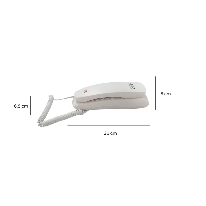 Select Sound | Teléfono Alámbrico Compacto para Montar en Pared