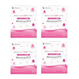 Menikon Fit 0.5 fl oz (15 ml), Set of 4, Contact Lenses Wearing Medicine [Designated Quasi-Drug]