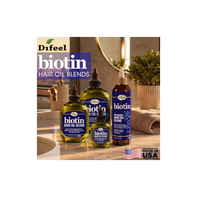 Difeel Aceite para el cabello con biotina premium 7.1 oz.