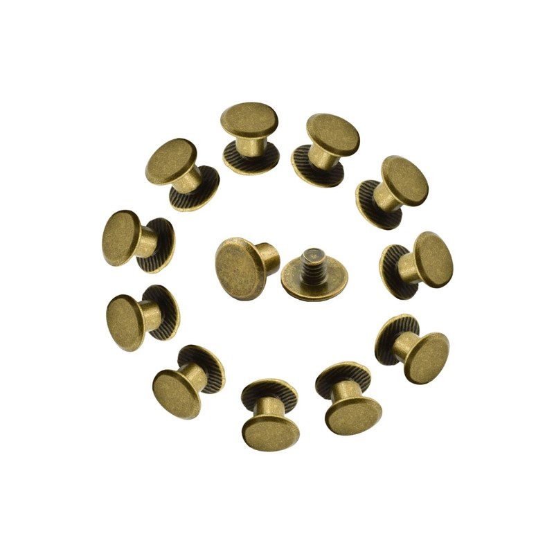 Trimming Shop 9x6mm Chicago Screw Rivets Bronze Flat Head, Anti