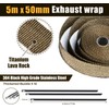 ilauke 5 m x 50 mm Heat Protection Tape, Exhaust,