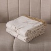 Lemfux 4-Layer 100% Cotton Muslin Cooling Blanket, Boho Floral Gauze