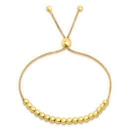 Verona Jewelers Sterling Silver Italian Adjustable Bolo Bead Ball Bracelet- Slider Bracelet for Women, 925 Sterling Silver Bracelet,Silver Bead Bracelet for Women,, Metal