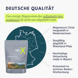 MGX NEU MGX? Magnesium Citrat Pulver [150g] - Pures Magnesiumcitrat Pulver, 4687mg Magnesium Citrate ohne Zusatzstoffe