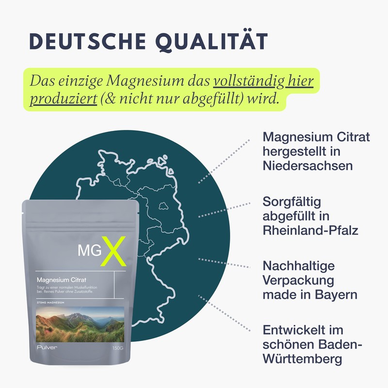 MGX NEU MGX? Magnesium Citrat Pulver [150g] - Pures Magnesiumcitrat