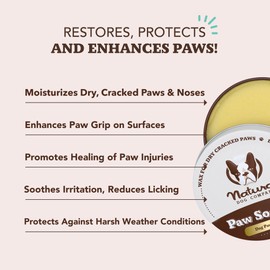 Natural Dog Company Natural Dog Company Paw Soother Balm for Dogs 1 oz Tin, Organic Soothing & Moisturizing Relief for Dry, Cracked Paws, Winter Healing Relief, Gentle & Lick-Safe