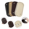 Leliafleury 4Pcs Crochet Bag Bottom Base 22x10cm PU Leather Bottom