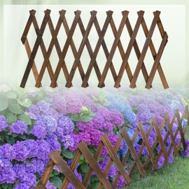 M METERXITY 4-Pack Expandable Willow Trellis, 12" x 75" Wooden Lattice Panels Wall Fence for Outdoor Yard Climbing Plants Vine Balcony Patio Decor, Expandable Plant Support Trellis