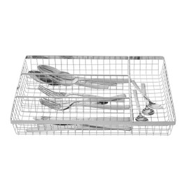 Premier Housewares Cutlery Design Cutlery Tray - Chrome