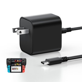 60W USB-C Charger for Steam Deck/Steam Deck OLED, Switch 2/Switch OLED/Switch Lite, with 5.9FT(1.8M) Cable, Supports 4K TV Mode, PD 3.0 Fast Charger for Handheld Console, Premium Quality
