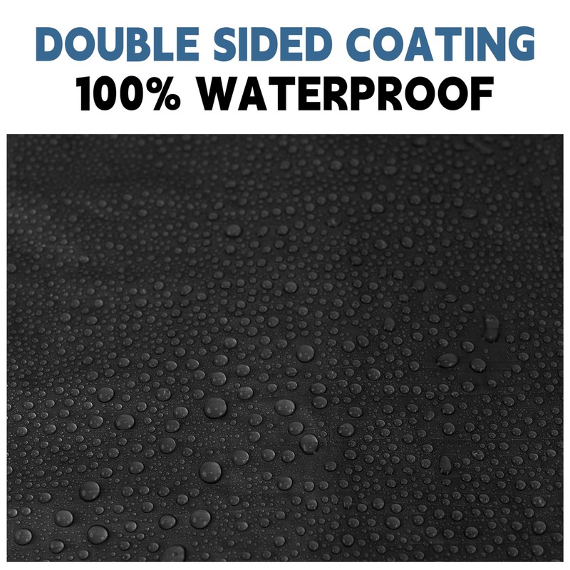 RAINDEWAY Black Tarp 6x8 Feet, UV Resistant, 8 Mil Multipurpose