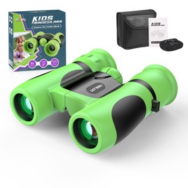 LetsGO toyz 2020 Binoculars for Children, 8 x 21, Christmas Gift & Outdoor Toy, green