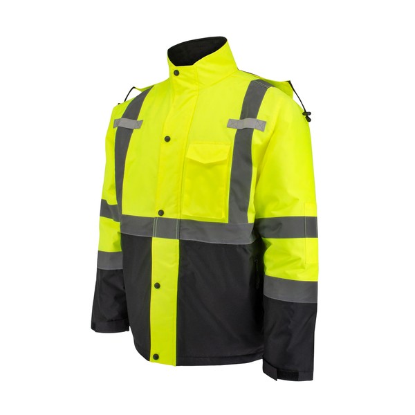 Radians Standard Class 3 Economy Parka with Quilted Lining, Hi-Vis