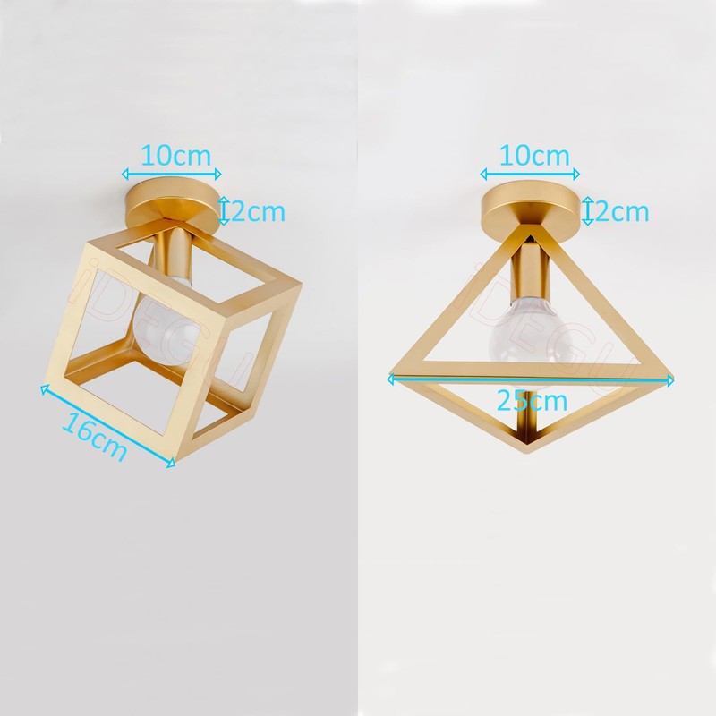 iDEGU Retro Ceiling Light in Geometric Design, Modern Ceiling Light