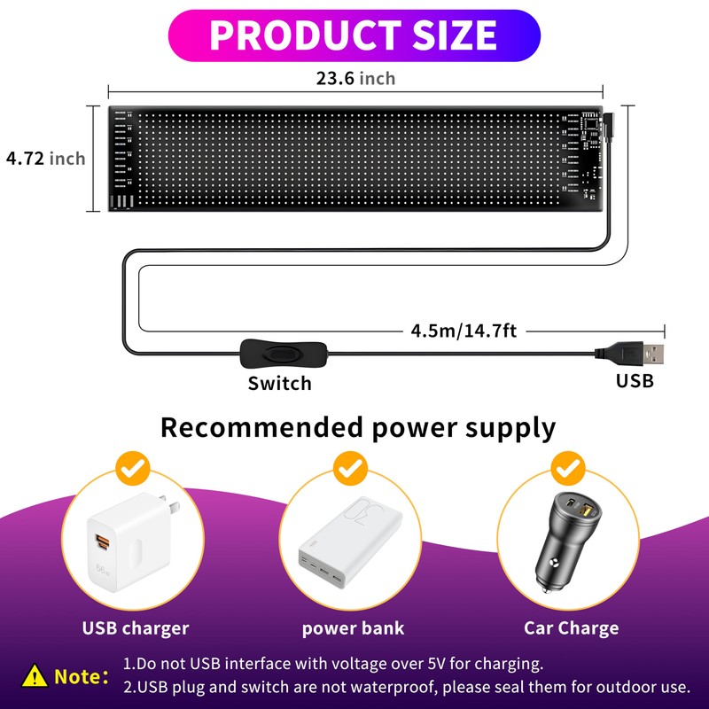 Devil Eyes Light for Cars, 23.4"x4.7" LED Eyes For Car