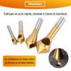 Teocpai 4 Pieces Deburring Cutter Deburring Tool Titanium Coated HSS