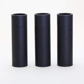 2.5 OZ Black Kraft Paperboard Lip Balm/Deodorant/Cosmetic/Lotion Tubes (12)
