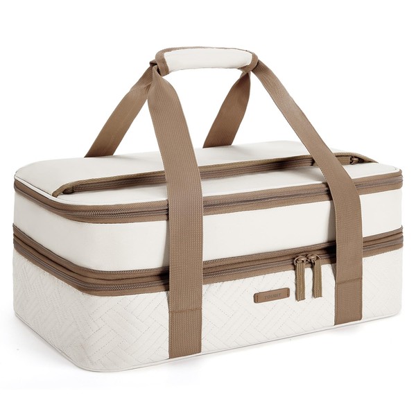 TOURIT Double Decker Insulated Casserole Carrier for Hot or Cold