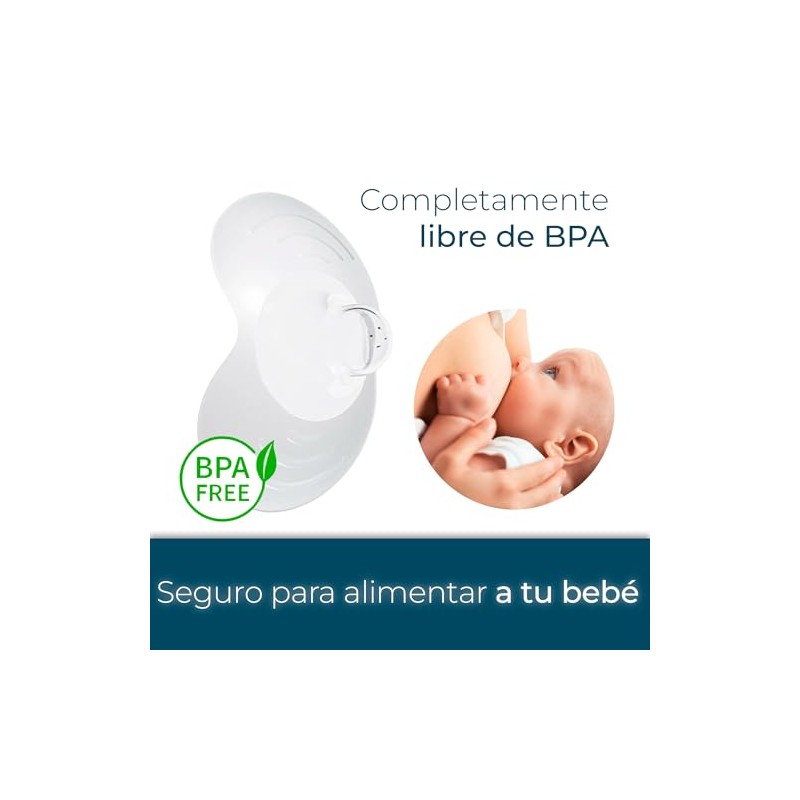 Pezoneras protectoras de lactancia materna 2 unidades con estuche de