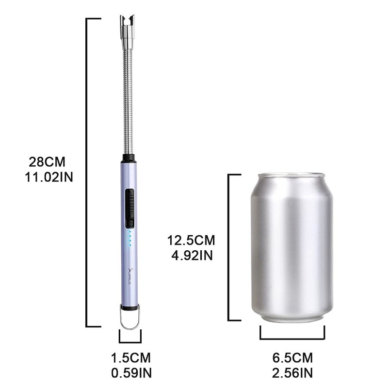 SUPRUS Electric Candle Lighter USB Type C Rechargeable Lighter Steel