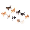 10PCS Mini Dog Figurines Toy Set Hand Painted Plastic Simulation
