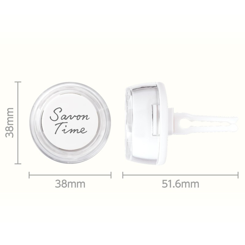 Harukado CARALL 3592 Savon Time Clips, 2 Pack, Mild Cotton