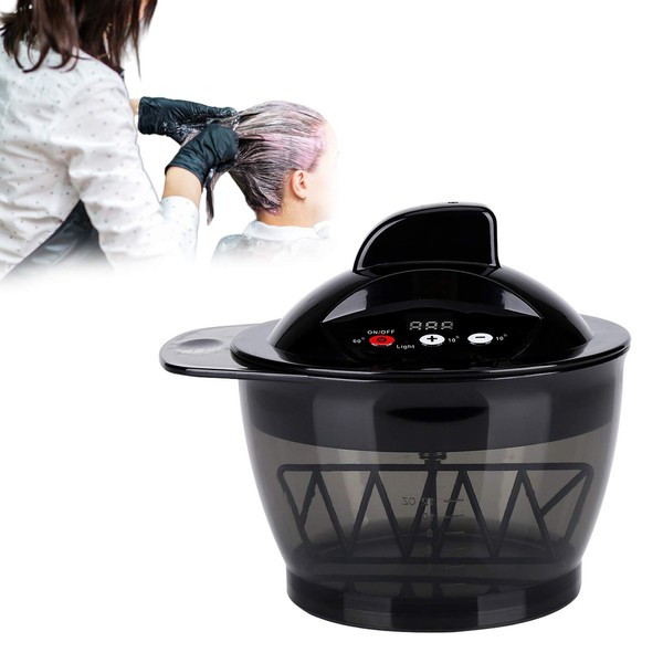 Hair Colour Dye Set, USB Rechargeable LCD Time Display Electric Hair Cream Automatic Hair Colour Mixing Bowl