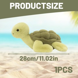 Turtle Teddy, Weighted Teddy for Adults, Soft Plush Toy for Children, Stress Relief Companion, Cuddly Sea Turtle for Bedtime Comfort and Anxiety Relief, for All Ages