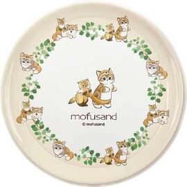 Melamine Plate, Fox MOFUSAND Size: Approx. 7.9 x 7.9 inches (200 x 200 mm)