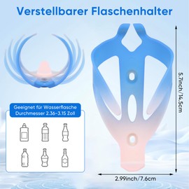 ROGTYO Bike Water Bottle Holder, Lightweight Bike Bottle Holder Universal Bicycle Bottle Cage Cycling Accessories for Road Mountain and Kids Bikes (Blue+Pink)