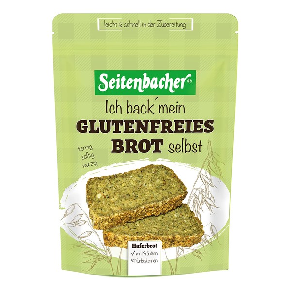 Seitenbacher Baking Mix Gluten-Free Herbs Oat Bread | Easy I Quick I No Yeast I (1 x 500 g)
